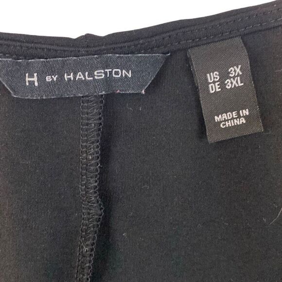 H by Halston Black Cap Sleeve Faux Wrap Top Size 3XL - Picture 3 of 7